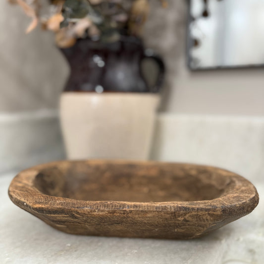 Rustic Dough Bowl - Oval - Small