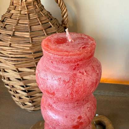 Red 3" x 9" Unscented Totem Candle