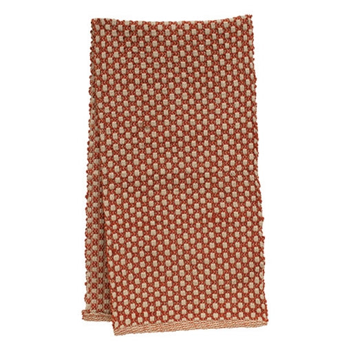 Pumpkin & Cream Cottage Weave Long Table Runner