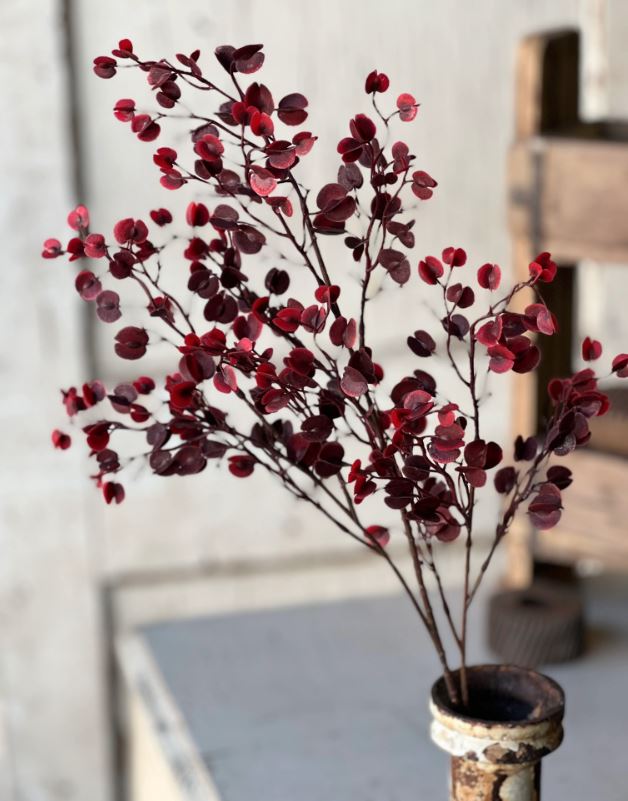 Ruby Red Leaves Spray