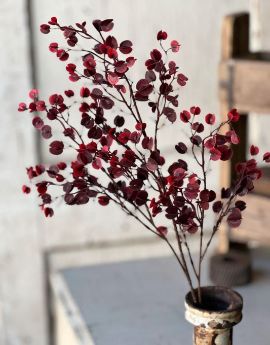 Ruby Red Leaves Spray