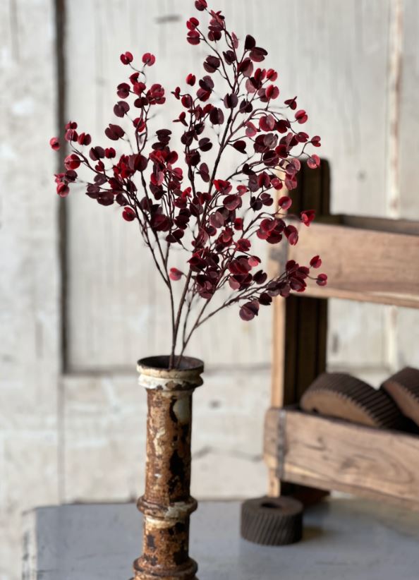 Ruby Red Leaves Spray