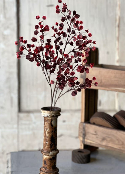 Ruby Red Leaves Spray