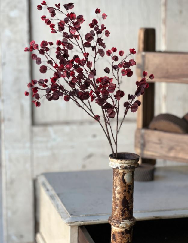 Ruby Red Leaves Spray