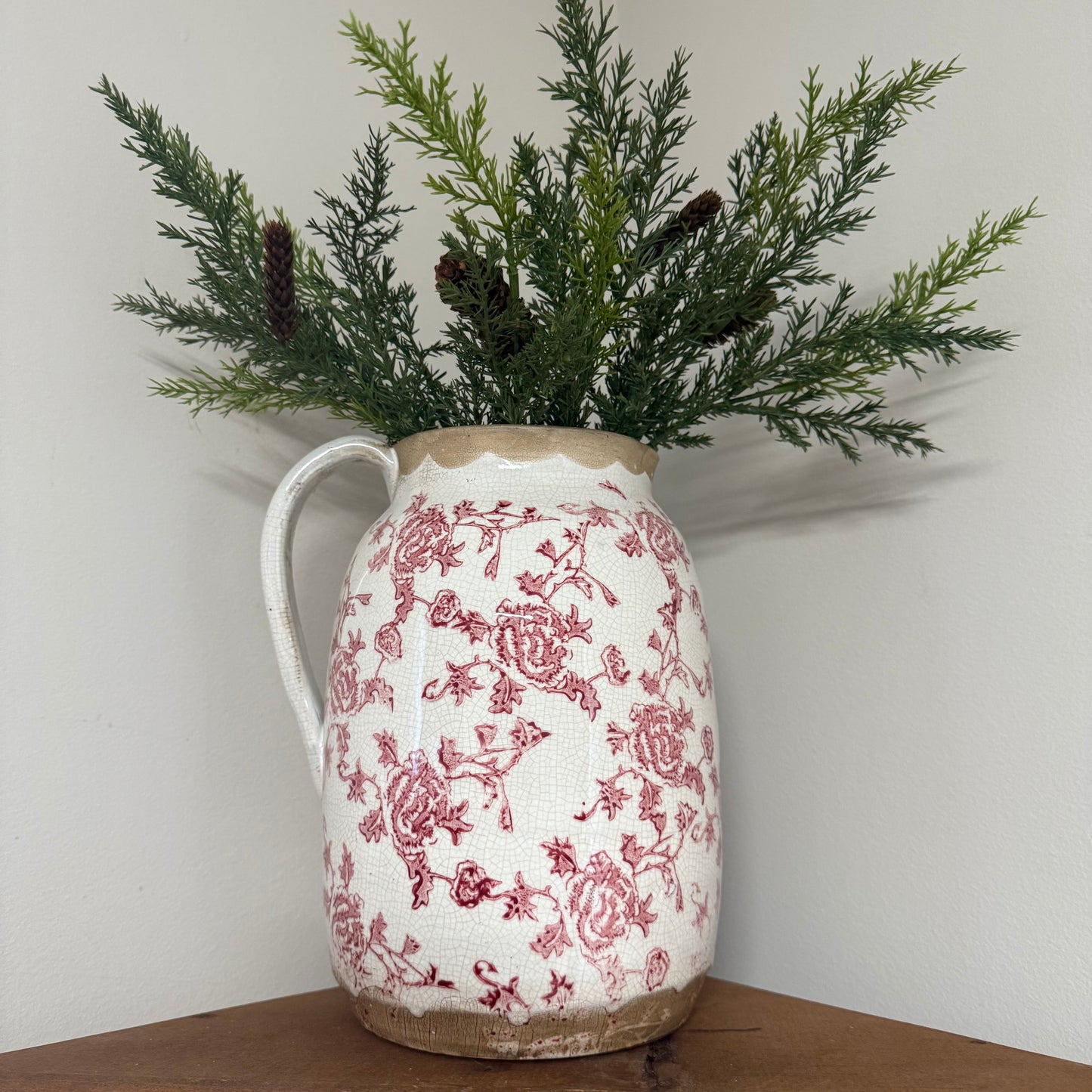 Red Heritage Handle Vase