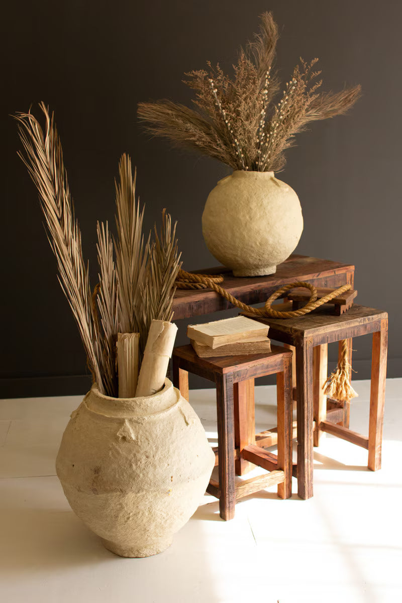 Paper Mache Urn - 15" Small