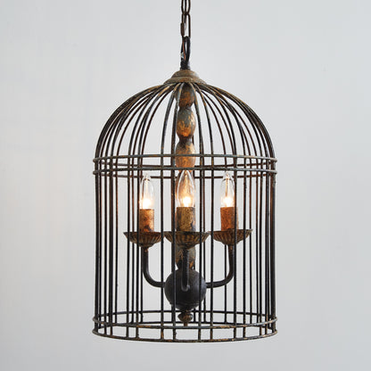 Rustic Bird Cage Pendant Light