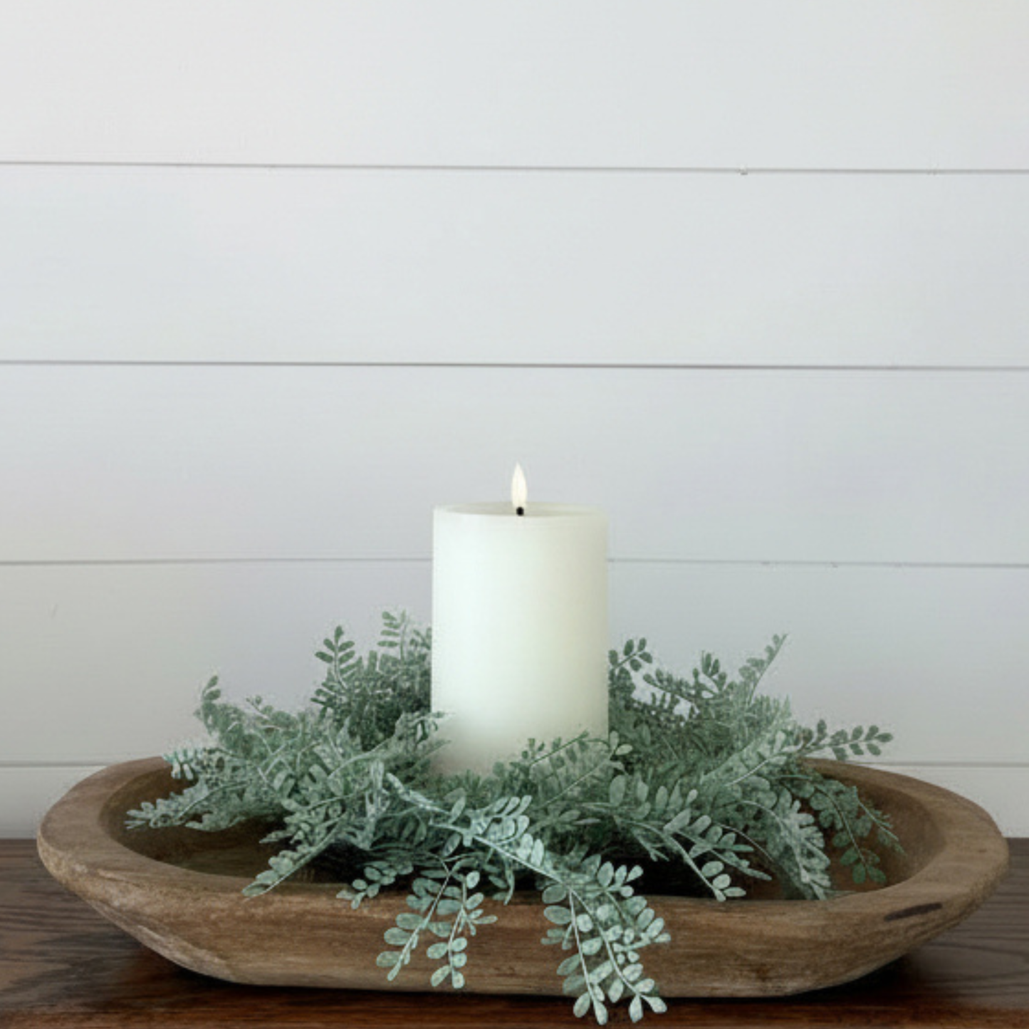 rusticcenterpiecemadewithwooddoughbowl