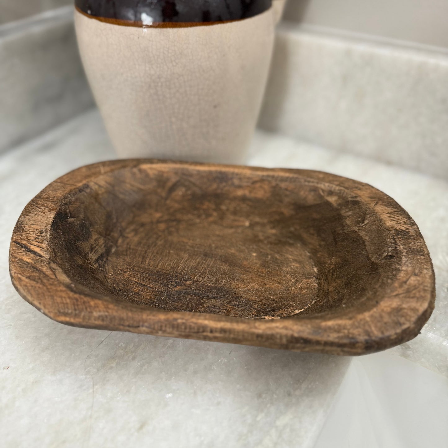 Rustic Dough Bowl - Oval - Small