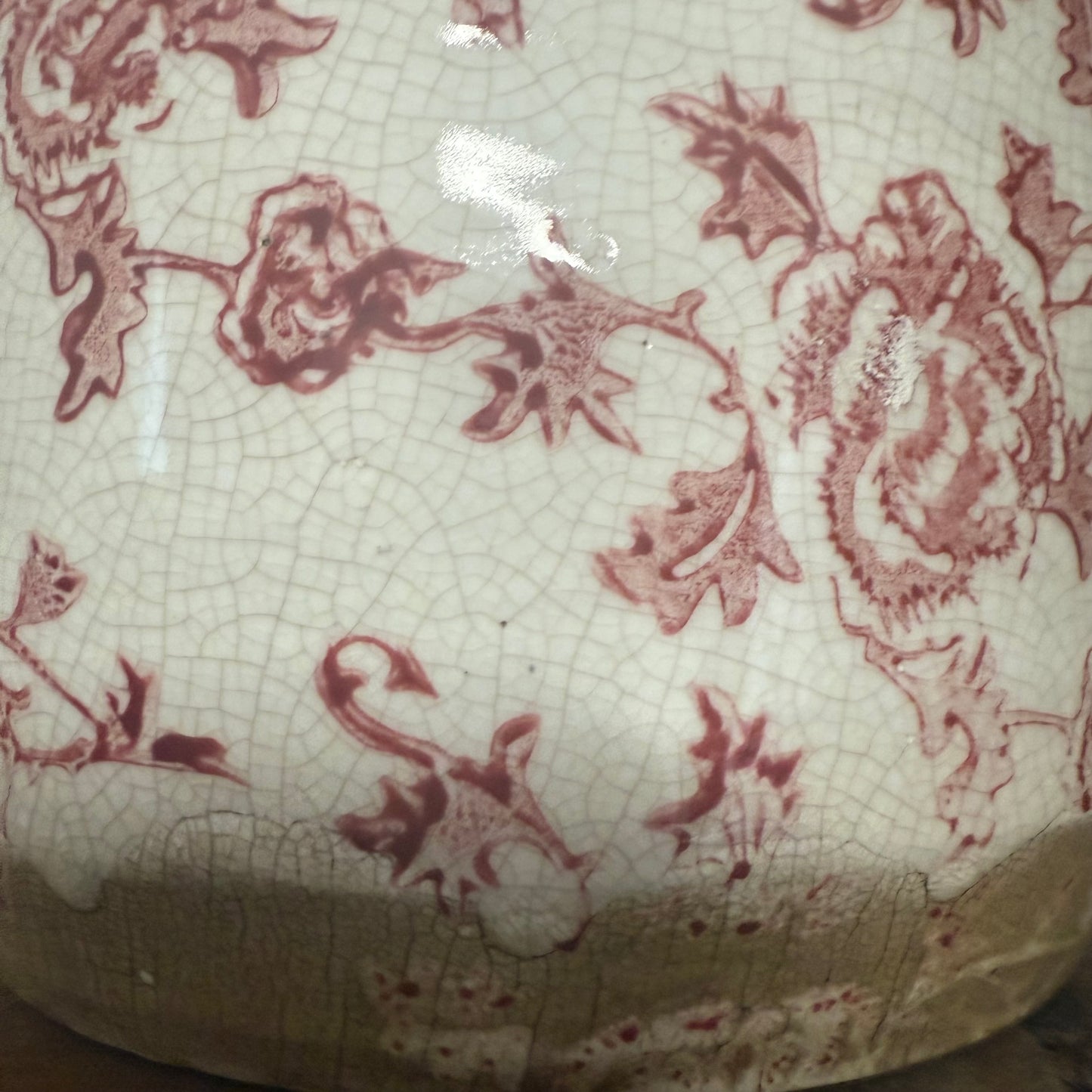 Red Heritage Handle Vase