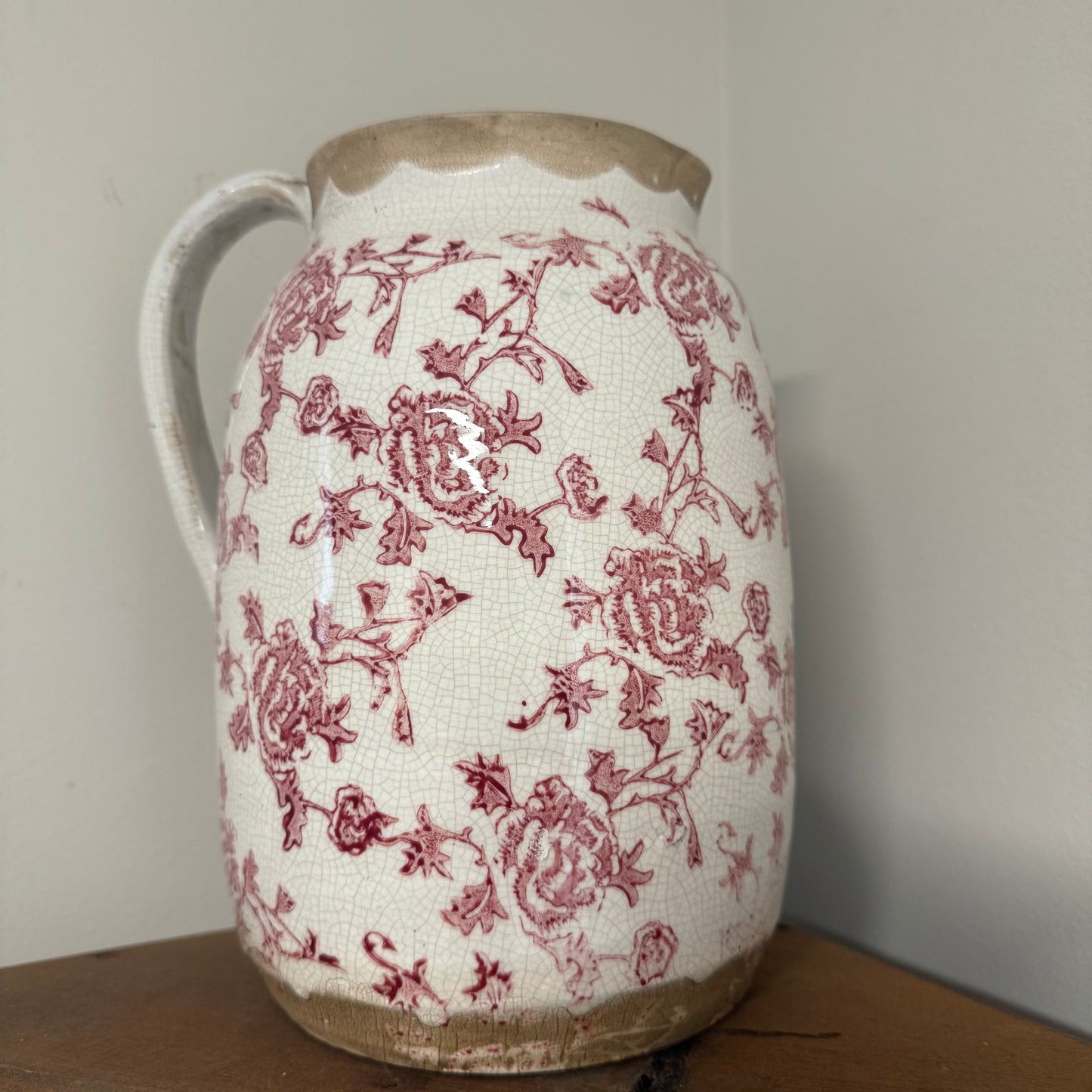 Red Heritage Handle Vase