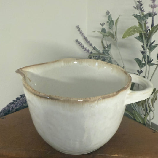 White Ceramic Mixing Bowl