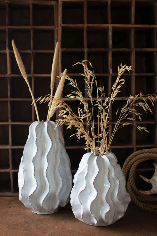 Ceramic Ruffle Vase - Small