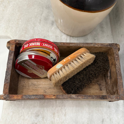 Wooden tray - antique brick mold  used for storage and organization.