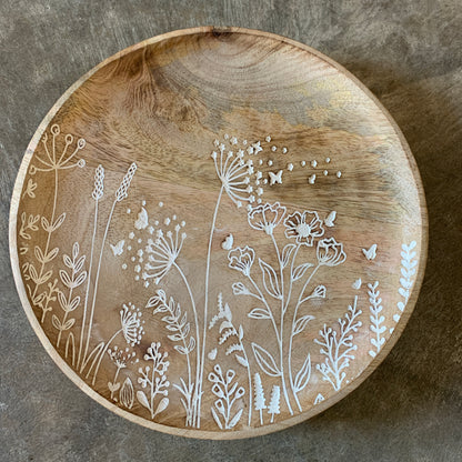 rustic wood decorative plate