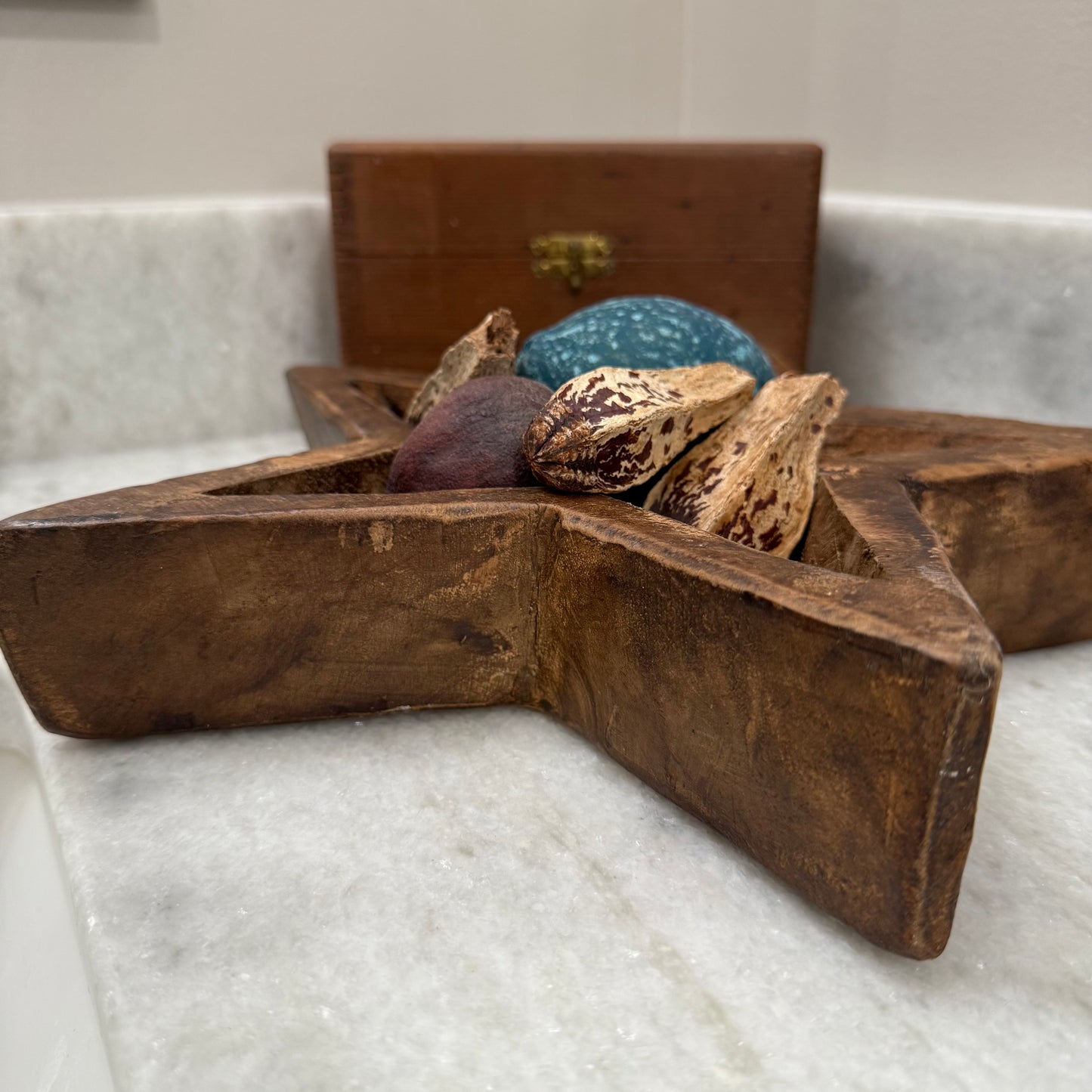 Rustic Star Wood Bowl - Stained