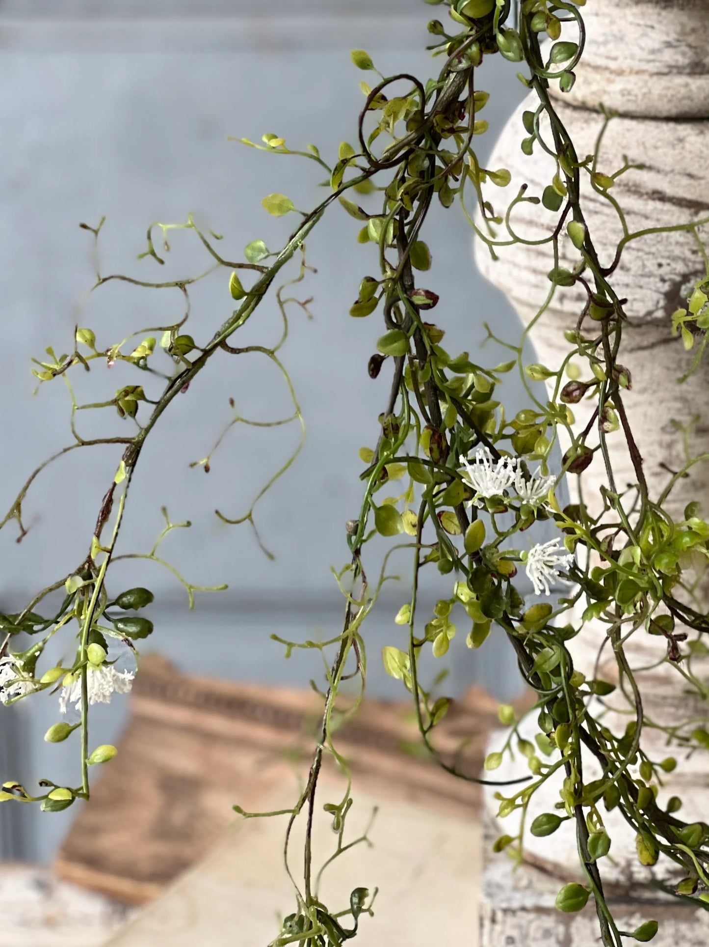 vine wtih white flowers - faux greenery vine