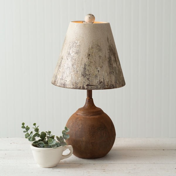 Antique Cannon Ball Tabletop Lamp#shop_name