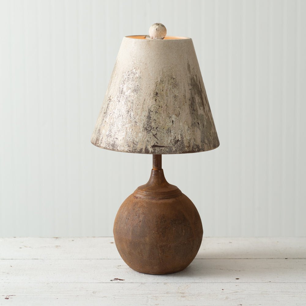 Antique Cannon Ball Tabletop Lamp#shop_name