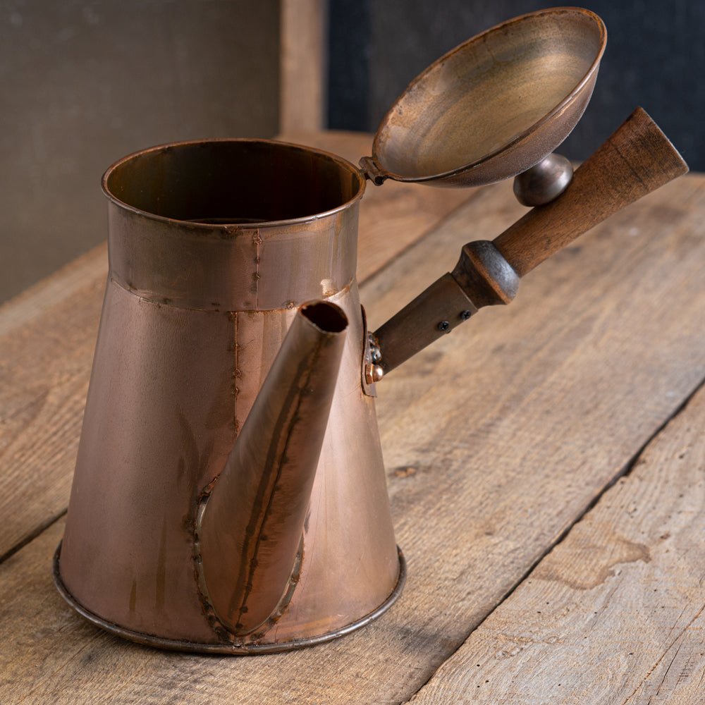 Copper Finish Coffee Pot with Handle