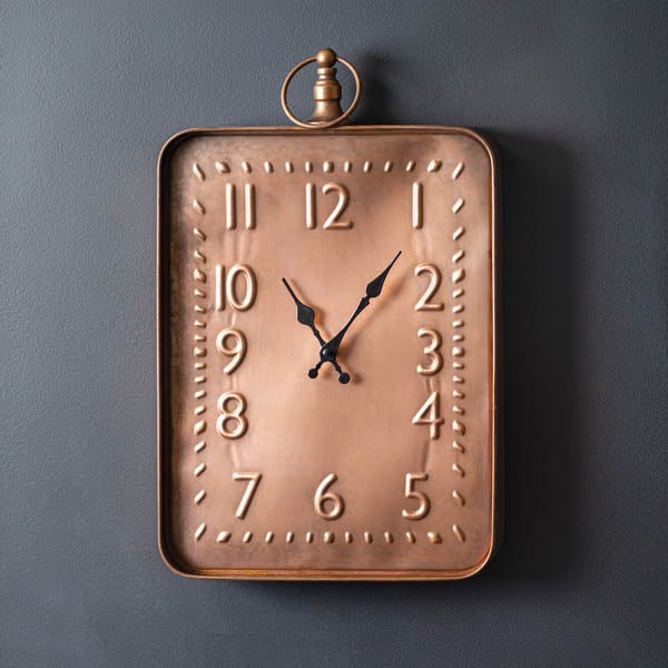 Copper Finish Wall Clock#shop_name