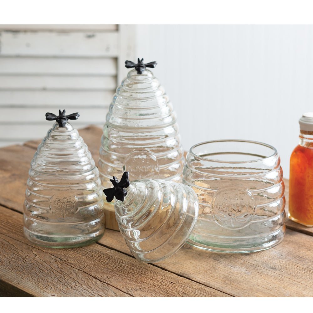 Honey Hive Glass Canister - Medium#shop_name