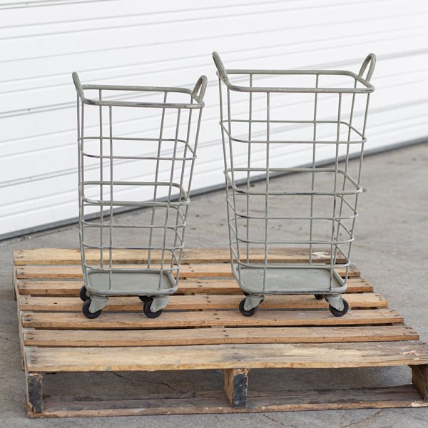 Set of Two Heavy Duty Rolling Storage Baskets#shop_name