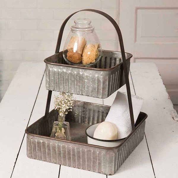 Two-Tiered Corrugated Square Tray#shop_name
