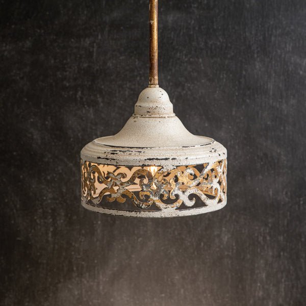 White Vintage Style Pendant Lamp#shop_name
